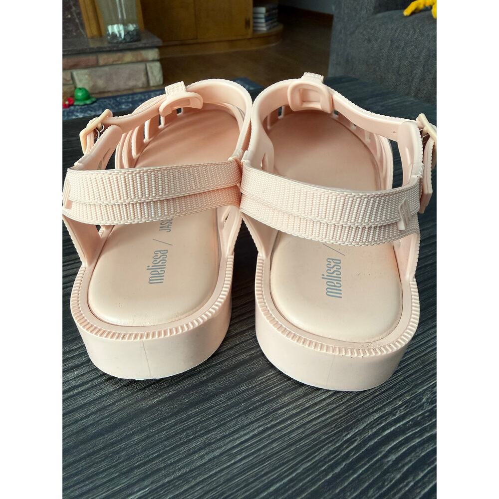 Melissa Possession + Jason Wu Baby Pink Textured Slingback Sandals Sz. 10 - Picture 4 of 8
